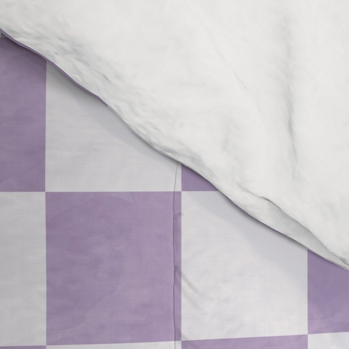 Lilac and white checkered Comforter Gallery Image 4