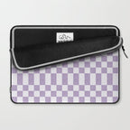 Lilac and white checkered Laptop Sleeve Gallery Image 2