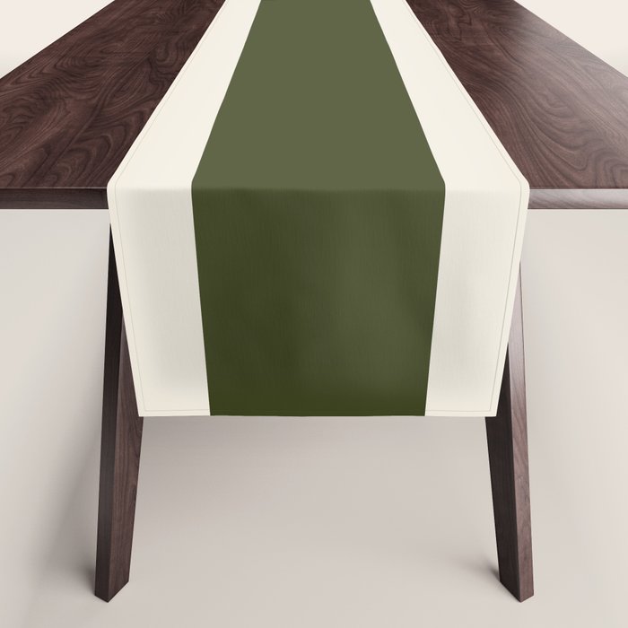 Dual (Olive Green & Cream) Table Runner Gallery Image 1
