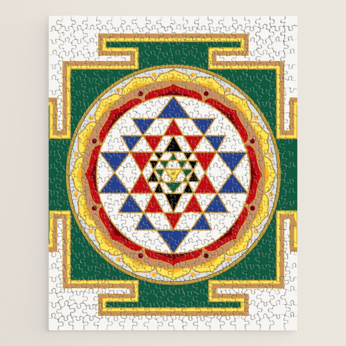 Sri Yantra colored Jigsaw Puzzle