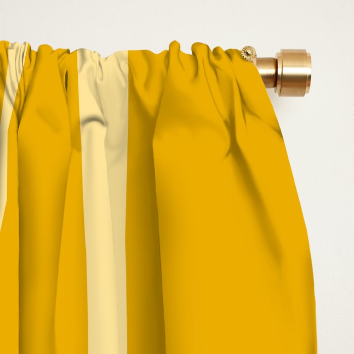 Interrupted Lines Mid-Century Modern Minimalist Abstract Geometric Pattern in Honey Mustard Window Curtain Gallery Image 2