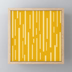 Interrupted Lines Mid-Century Modern Minimalist Abstract Geometric Pattern in Honey Mustard Mini Art Print Gallery Image 1