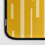 Interrupted Lines Mid-Century Modern Minimalist Abstract Geometric Pattern in Honey Mustard Laptop Sleeve Gallery Image 3