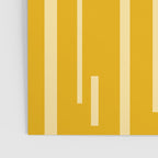 Interrupted Lines Mid-Century Modern Minimalist Abstract Geometric Pattern in Honey Mustard Poster Gallery Image 3