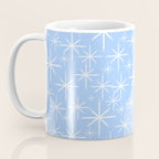 Light Blue Mid Century Modern Twinkling Stars Retro Atomic Pastel Pattern Coffee Mug Gallery Image 3