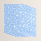 Light Blue Mid Century Modern Twinkling Stars Retro Atomic Pastel Pattern Wrapping Paper Gallery Image 3