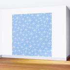 Light Blue Mid Century Modern Twinkling Stars Retro Atomic Pastel Pattern Wall Mural Gallery Image 2