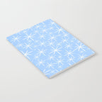 Light Blue Mid Century Modern Twinkling Stars Retro Atomic Pastel Pattern Notebook Gallery Image 2