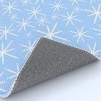 Light Blue Mid Century Modern Twinkling Stars Retro Atomic Pastel Pattern Rug Gallery Image 4