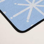 Light Blue Mid Century Modern Twinkling Stars Retro Atomic Pastel Pattern Desk Mat Gallery Image 4