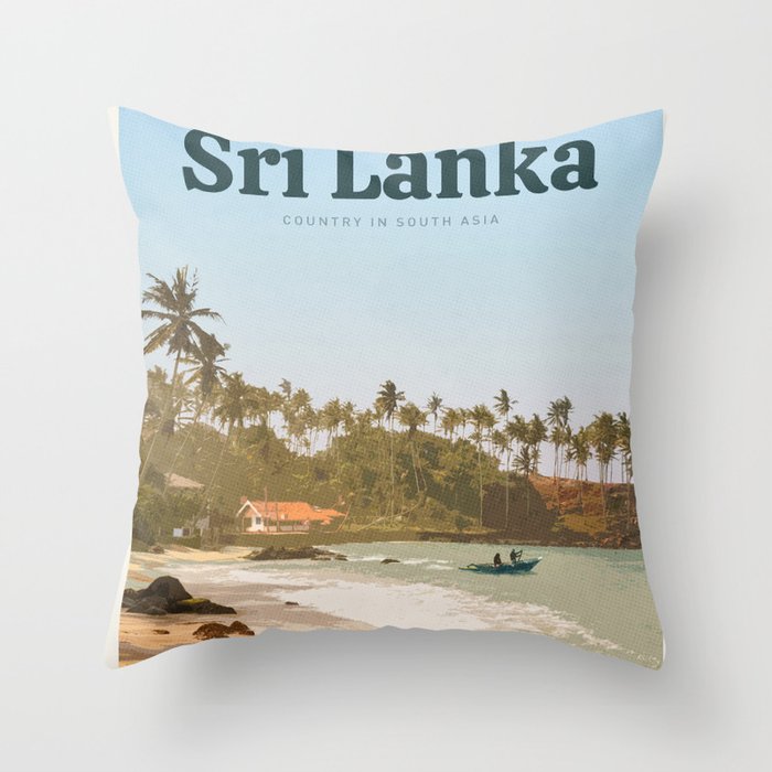 Visit Sri Lanka Throw Pillow Gallery Image 1