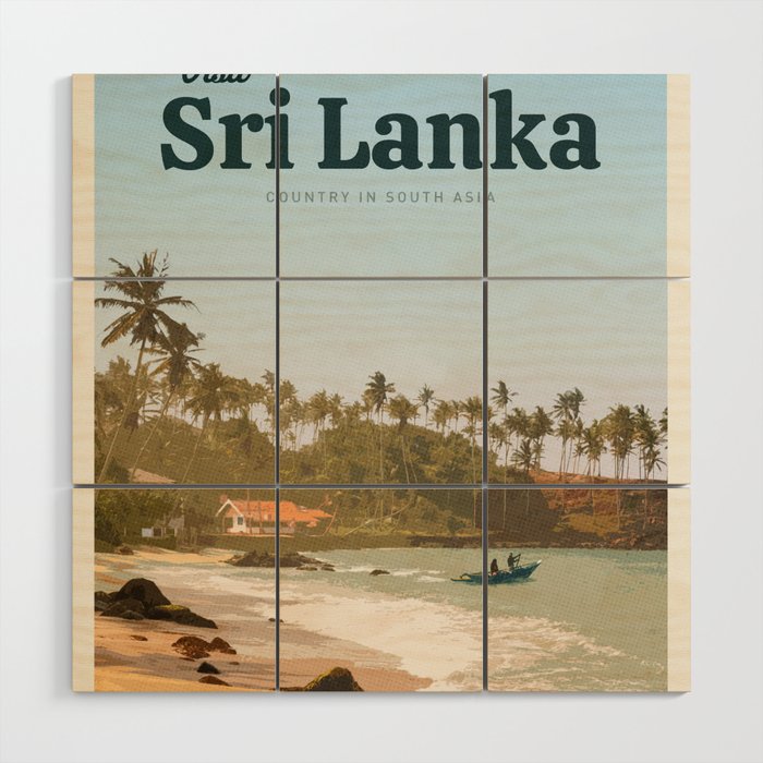 Visit Sri Lanka Wood Wall Art Gallery Image 1