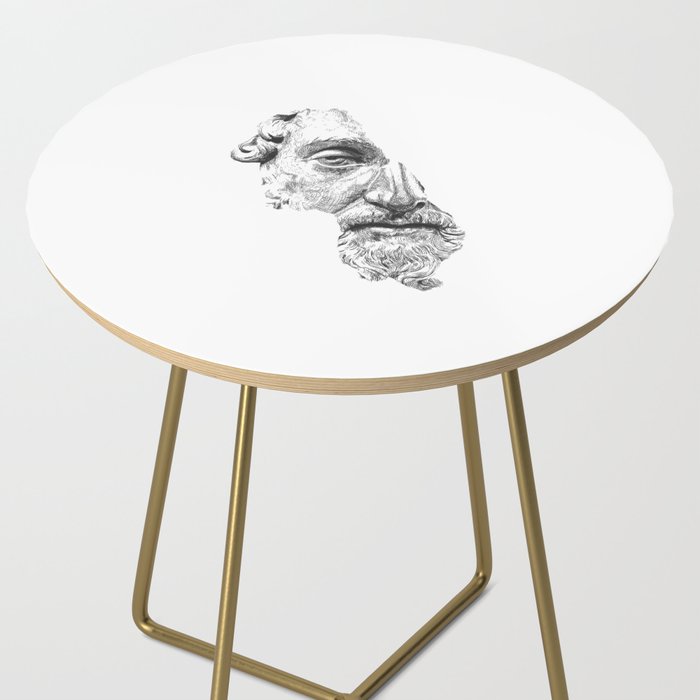 MARCUS AURELIUS ANTONINUS AUGUSTUS / black / white Side Table Gallery Image 2