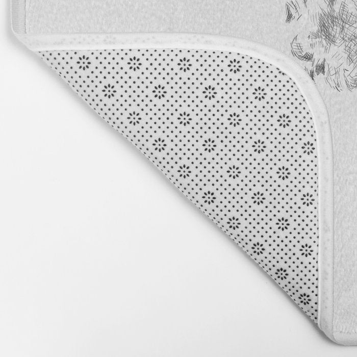 MARCUS AURELIUS ANTONINUS AUGUSTUS / black / white Bath Mat Gallery Image 2