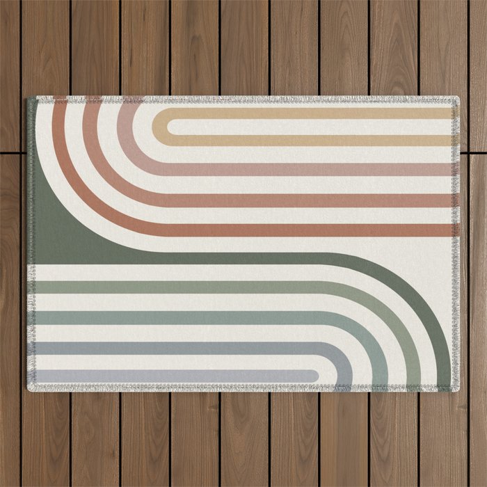 Bold Curvature Stripes VII Outdoor Rug Gallery Image 1