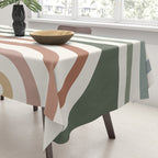 Bold Curvature Stripes VII Tablecloth Gallery Image 3