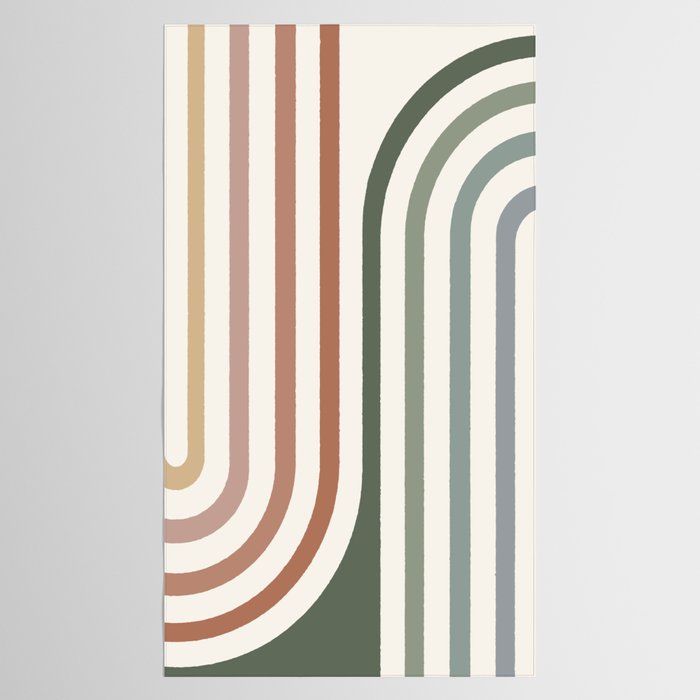 Bold Curvature Stripes VII Tablecloth Gallery Image 2
