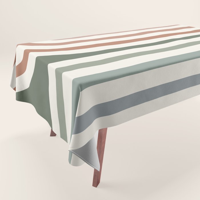 Bold Curvature Stripes VII Tablecloth Gallery Image 1