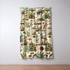 Woodland Vibes Mushroom And Fern Pattern Window Curtain Gallery Image 3