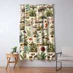 Woodland Vibes Mushroom And Fern Pattern Window Curtain Gallery Image 5