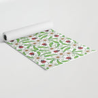 Ladybugs & Daisies - Cute Floral Bug Pattern with Ladybirds Yoga Mat Gallery Image 2