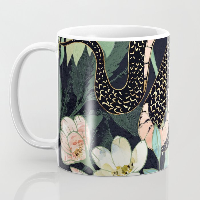 Metallic Floral Snake Coffee Mug Gallery Image 3