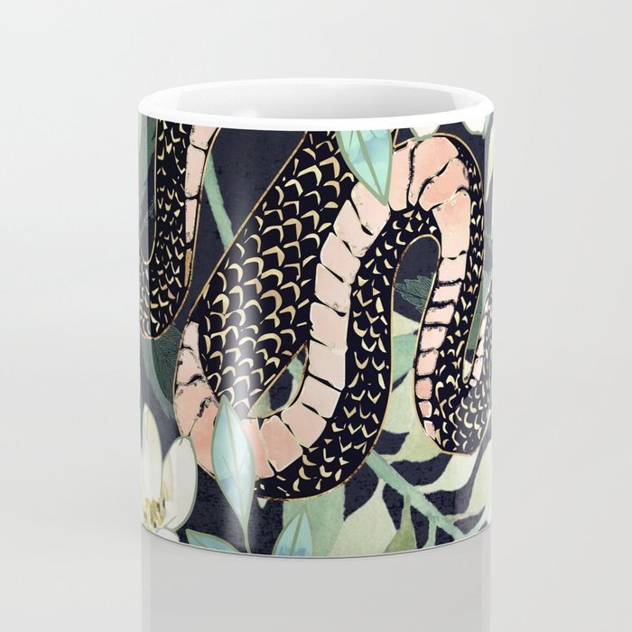 Metallic Floral Snake Coffee Mug Gallery Image 4