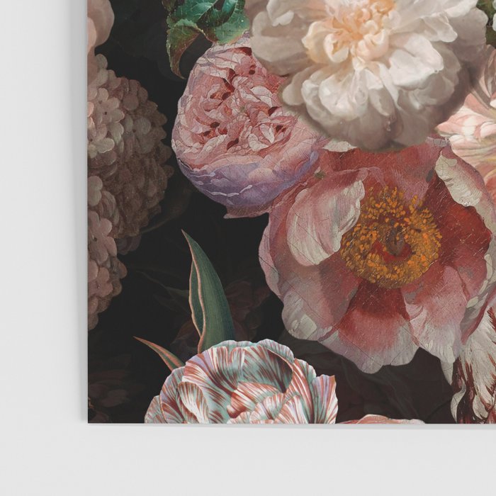 Baroque Flemish Rose Flowers Night Garden Poster Gallery Image 3
