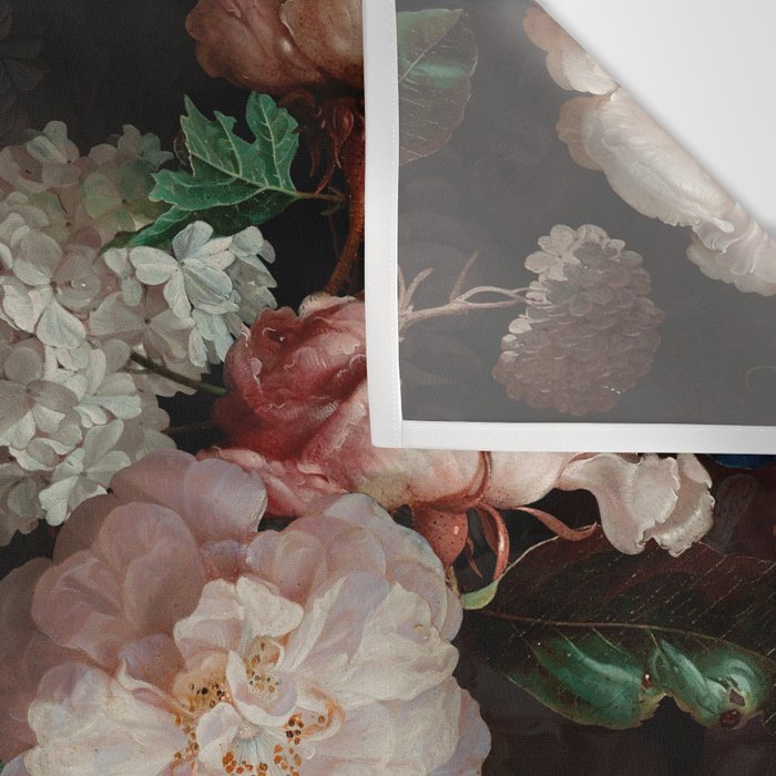Baroque Flemish Rose Flowers Night Garden Wall Tapestry Gallery Image 3