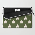 Forest Green Pines Trees Wanderlust Pattern Laptop Sleeve Gallery Image 2