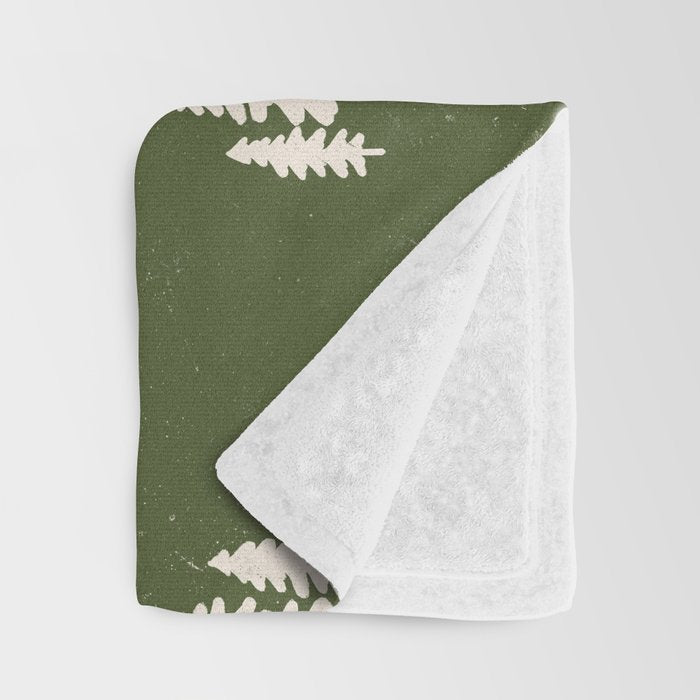 Forest Green Pines Trees Wanderlust Pattern Throw Blanket Gallery Image 3
