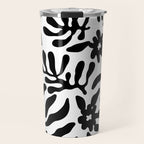 Black and white flower nature pattern Travel Mug Gallery Image 1