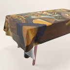 African American Masterpiece 'Harlem Musicians' WPA musical painting by Elizabeth Olds Tablecloth Gallery Image 1