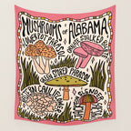 Mushrooms of Alabama Wall Tapestry Gallery Image 4