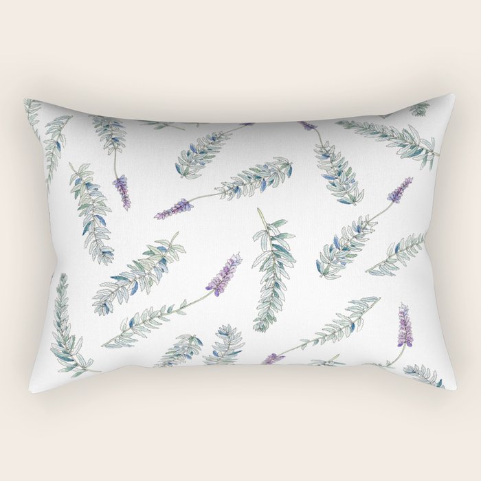 Lavender, Illustration Rectangular Pillow Gallery Image 2