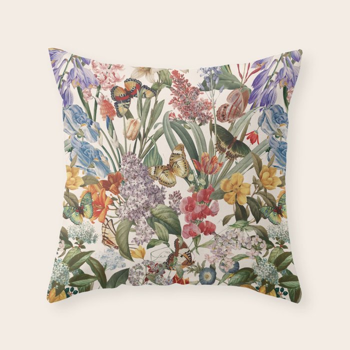 Isolated Blooms III Throw Pillow Gallery Image 1
