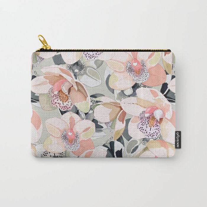 Tropical flowery leafy A Carry All Pouch Gallery Image 1