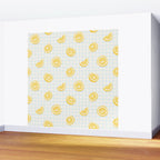 Retro lemon fruit slice cartoon pattern Wall Mural Gallery Image 2