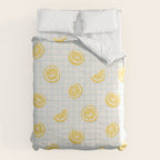 Retro lemon fruit slice cartoon pattern Comforter Gallery Image 6