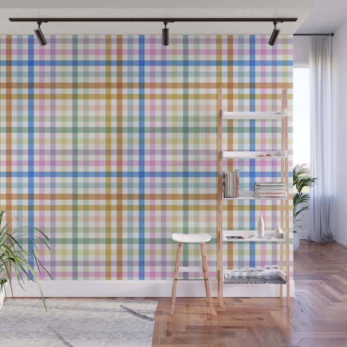 Rainbow Check Bliss Wall Mural Gallery Image 1