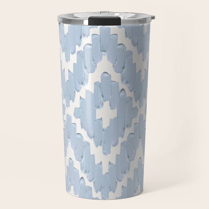 Textile Diamonds - Powder Blue  Travel Mug Gallery Image 1