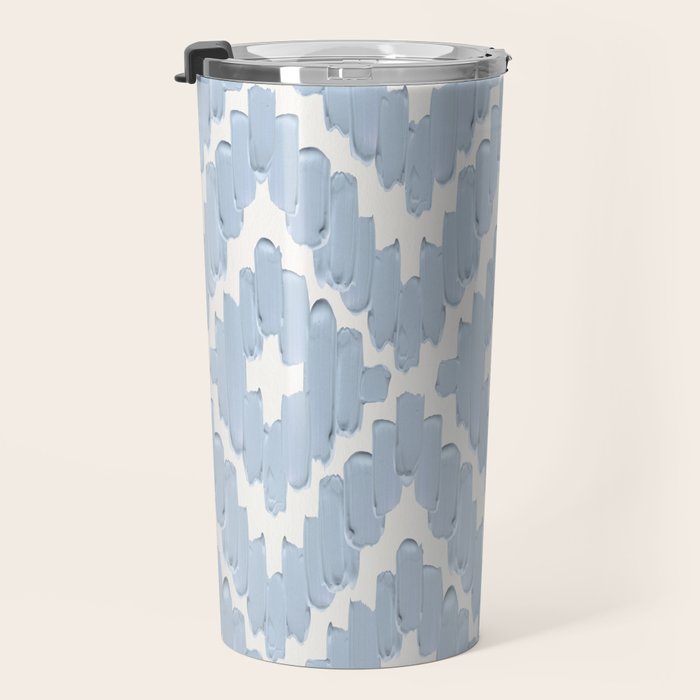 Textile Diamonds - Powder Blue  Travel Mug Gallery Image 3