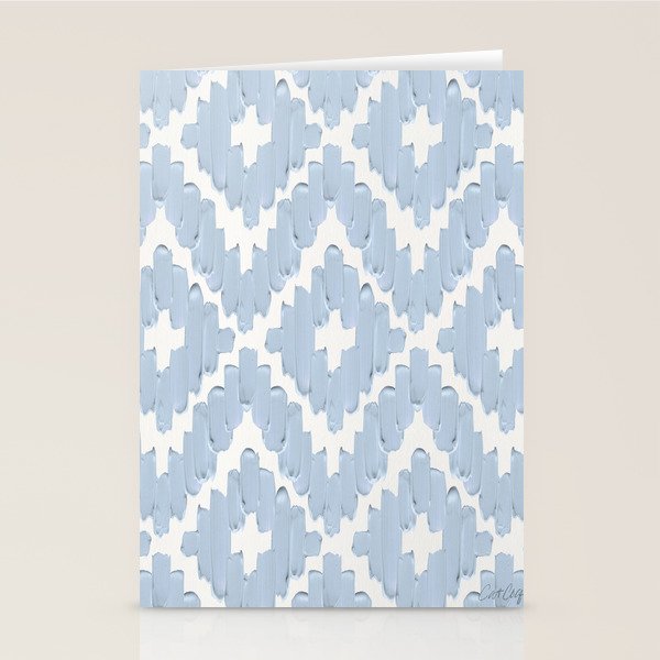 Textile Diamonds - Powder Blue  Stationery Card Gallery Image 1