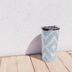 Textile Diamonds - Powder Blue  Travel Mug Gallery Image 4