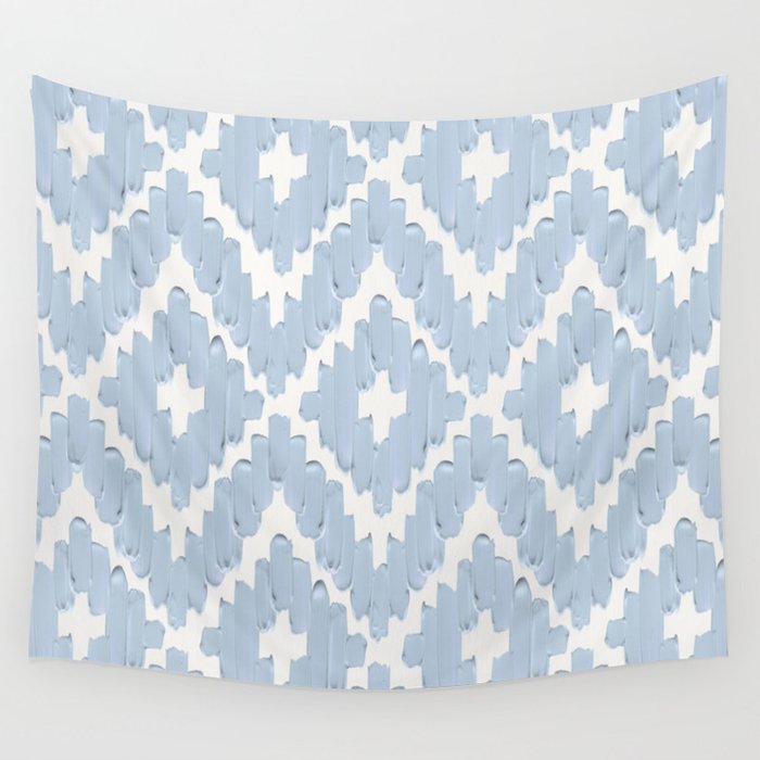 Textile Diamonds - Powder Blue  Wall Tapestry Gallery Image 4