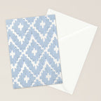 Textile Diamonds - Powder Blue  Stationery Card Gallery Image 2