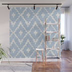 Textile Diamonds - Powder Blue  Wall Mural Gallery Image 1