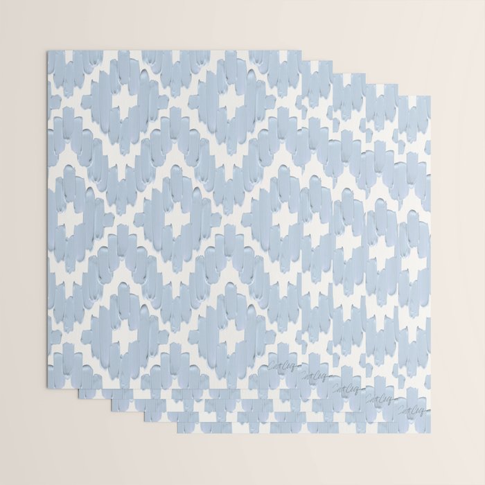 Textile Diamonds - Powder Blue  Wrapping Paper Gallery Image 3