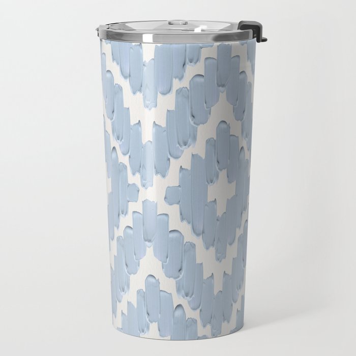 Textile Diamonds - Powder Blue  Travel Mug Gallery Image 2