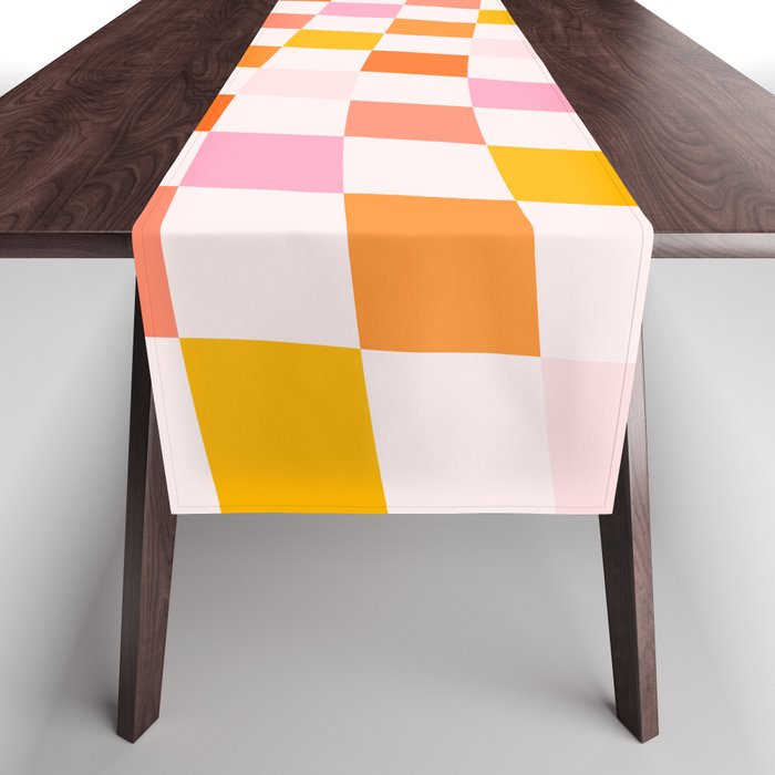 Checkers: PATTERN 04 | The Peach Edition Table Runner Gallery Image 1